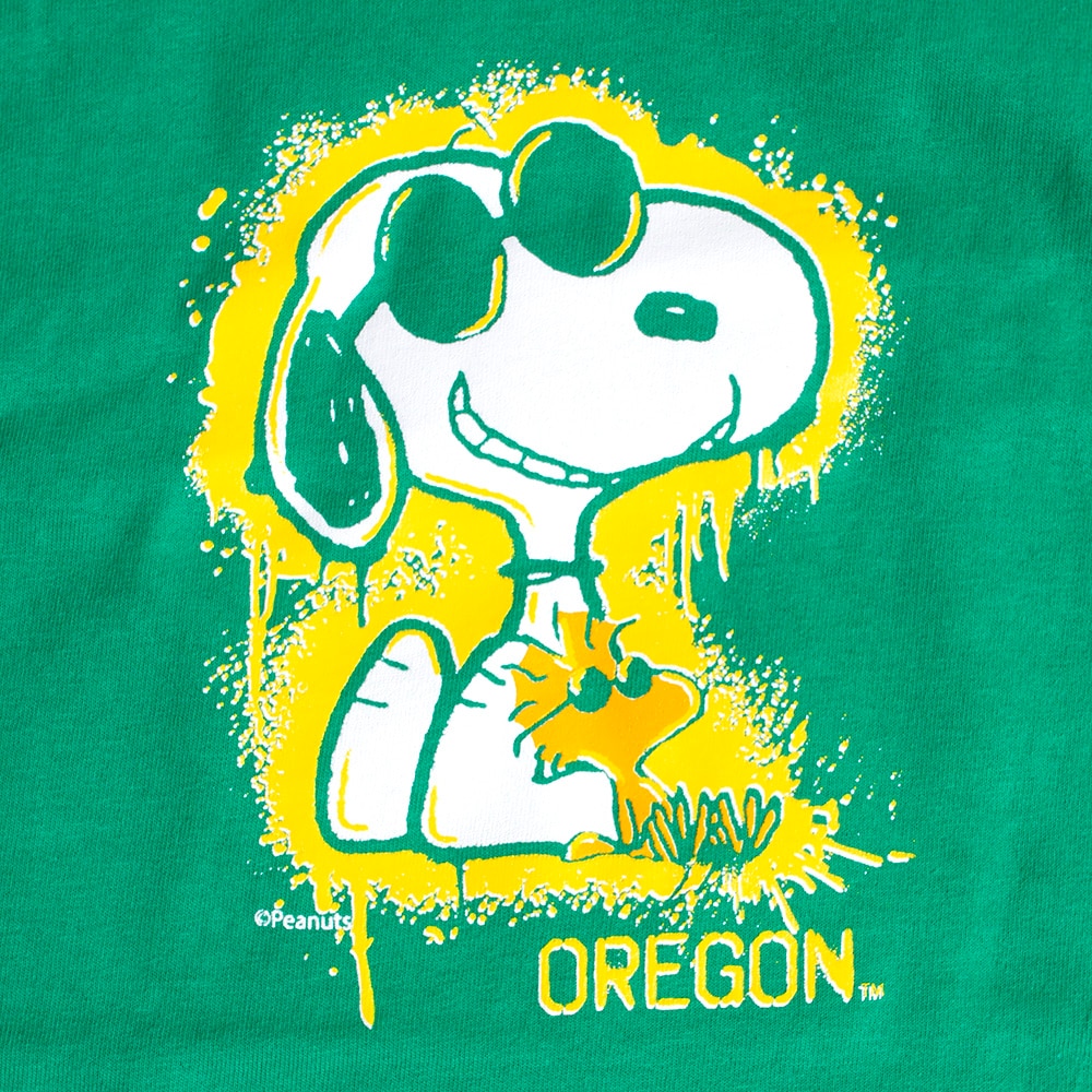 Peanuts, Third Street, Green, Crew Neck, Kids, Toddler, Snoopy, Woodstock, T-Shirt, 833625